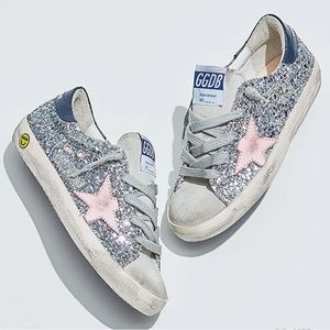Golden Goose Superstar Glittered Low-Top Sneakers, Baby/Toddler